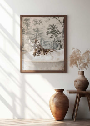 Zebra Bubble Bliss Poster