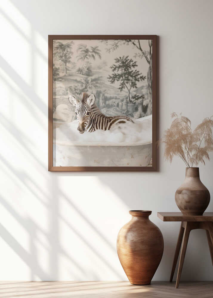 Zebra Bubble Bliss Poster