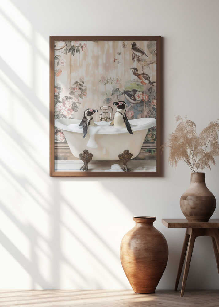 Penguin Pals in a Bubble Bath Poster