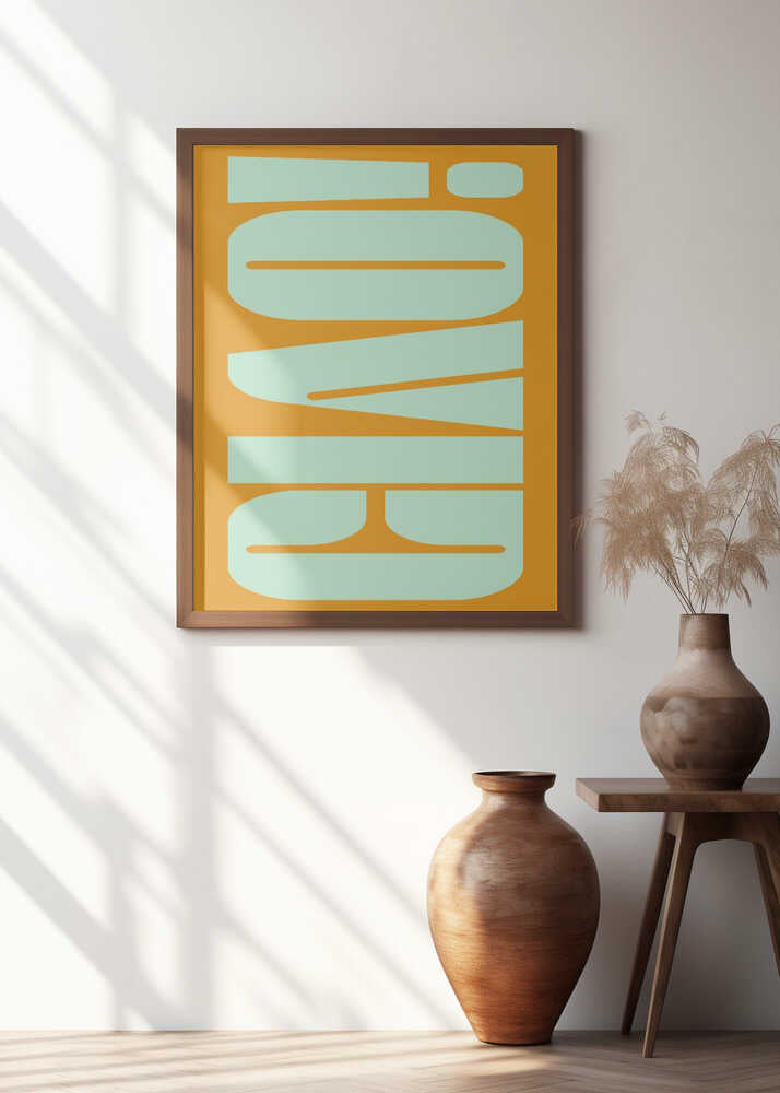 Mint Orange Harmony Poster