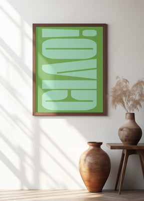 Green Tone Illusion Poster