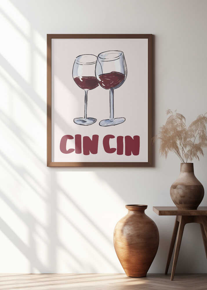 Wine Glass Cheers Poster