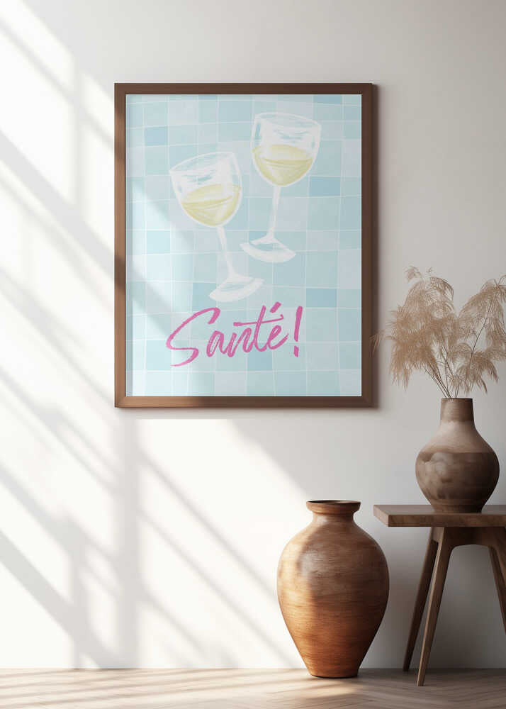 Two Glasses of Wine Poster