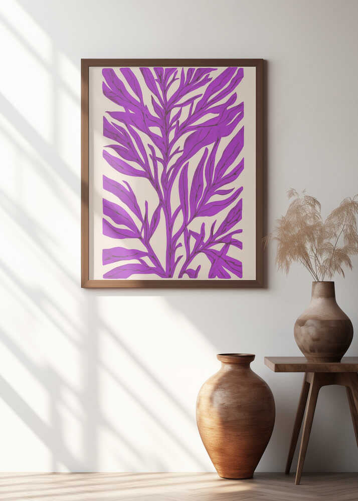 The Tree Branch with Purple Leaves Poster