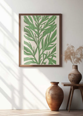 The Tree Branch with Green Leaves Poster