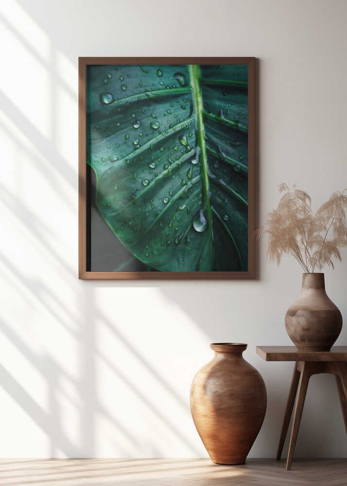 Rain Kissed Leaf Poster