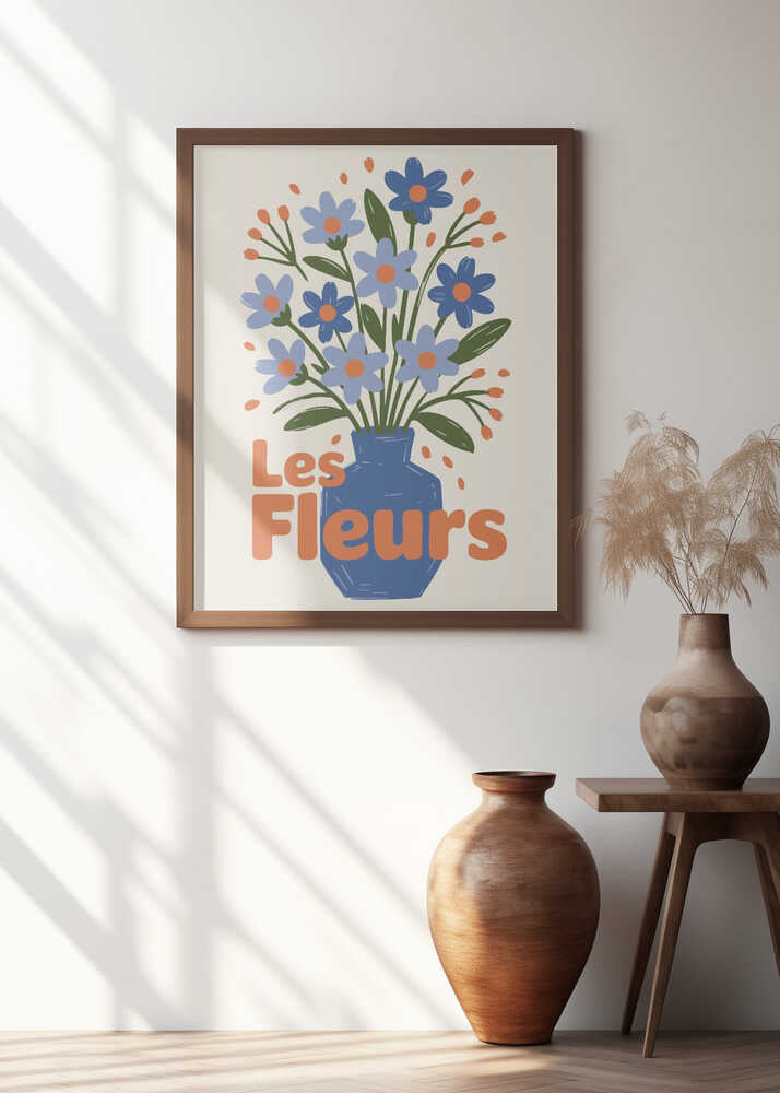 Charming Blue Blooms Poster