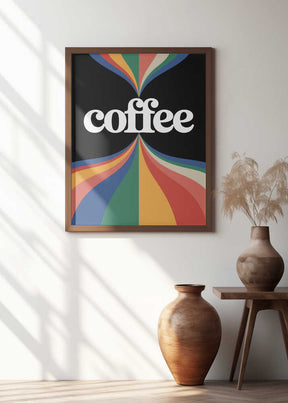 Coffee Rainbow Poster