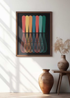 Vibrant Whisks Poster