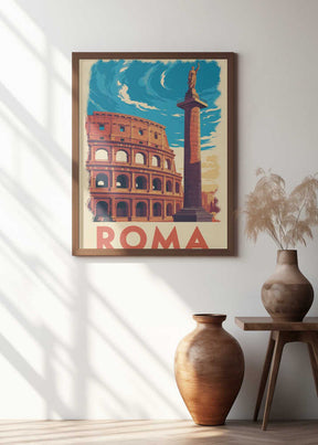 Roma Vintage Travel Poster Poster