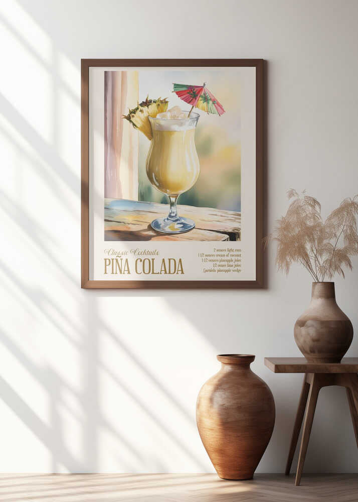 Classic Cocktails - Pina Colada Poster