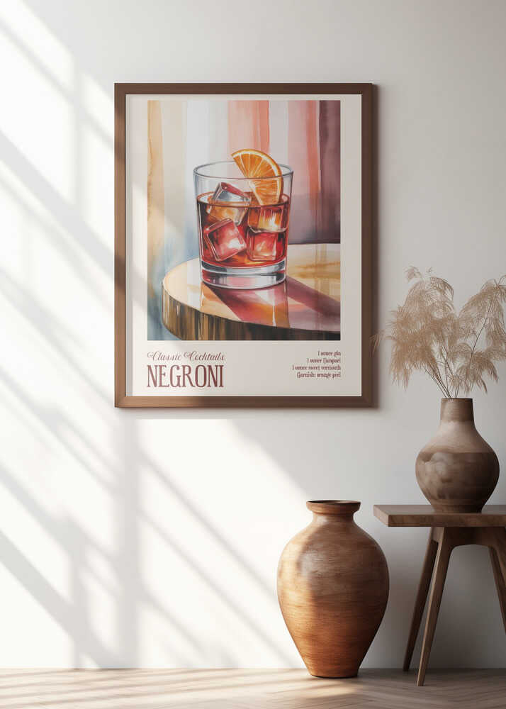 Classic Cocktails - Negroni Poster