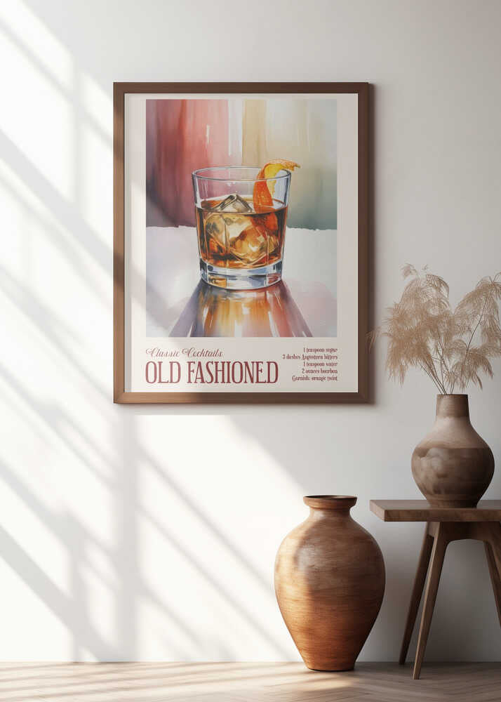 Classic Cocktails - Old Fashioned Poster