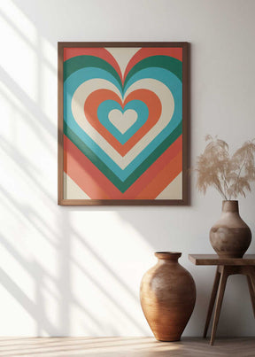 Concentric Hearts Poster