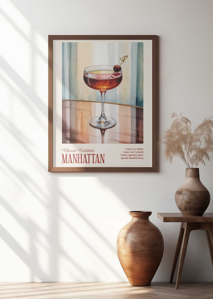 Classic Cocktails - Manhattan Poster