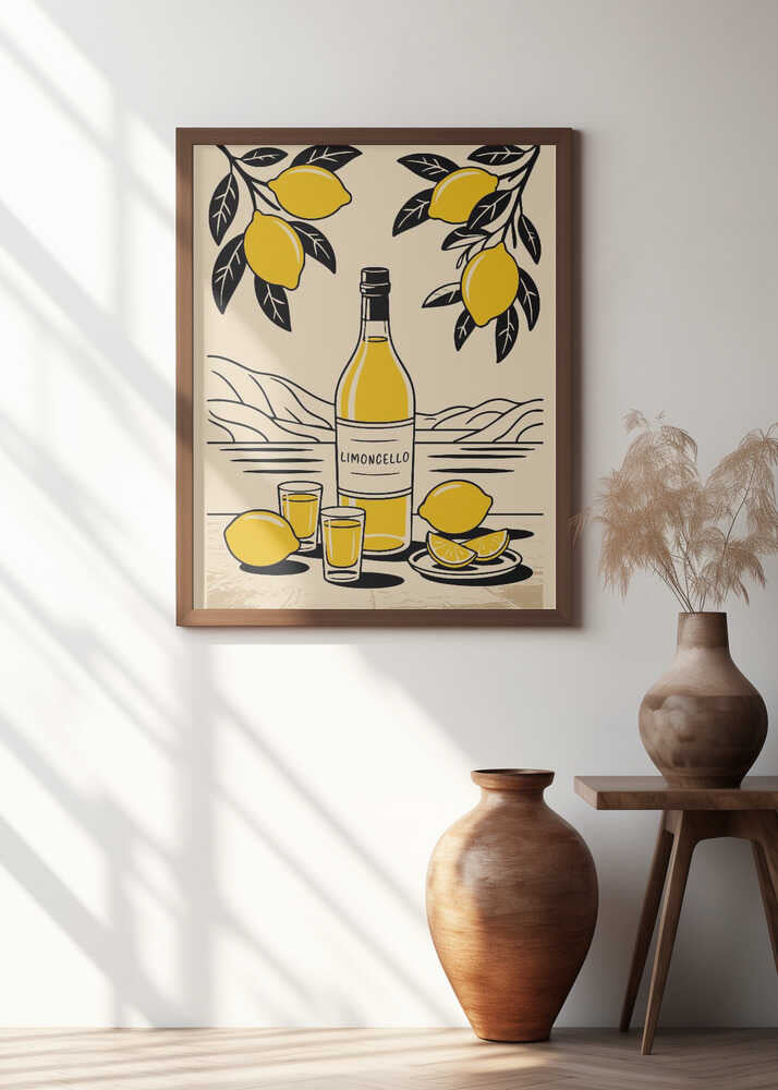 Limoncello Bottle Poster