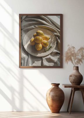 A Plate of Lemons Poster