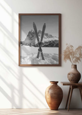Crossed Skis Poster