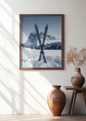 Crossed Skis Poster