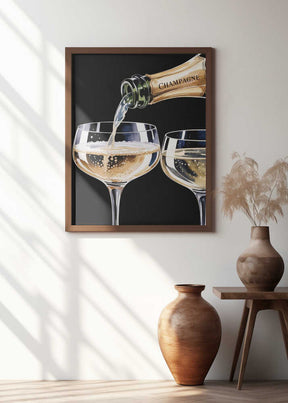 Pouring Champagne Poster