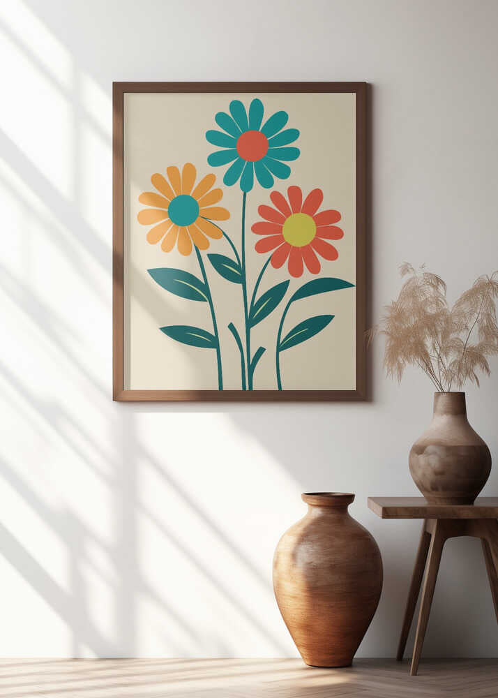 Boho Flowers Series No 9 Poster