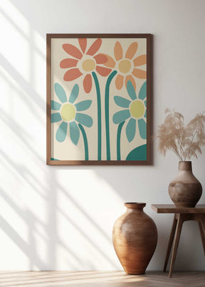 Boho Flowers Series No 2 Poster