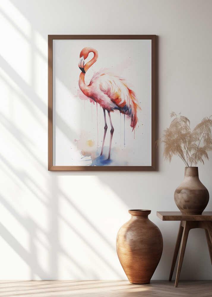 Flamingo Watercolor Poster
