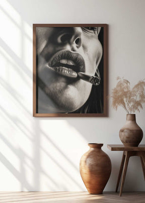 The Girl With the Burning Cigarette Poster