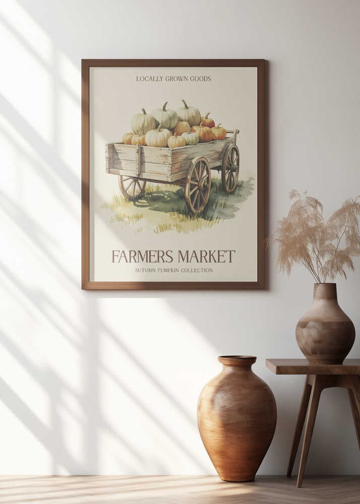 Farmers Market Pumpkin Poster