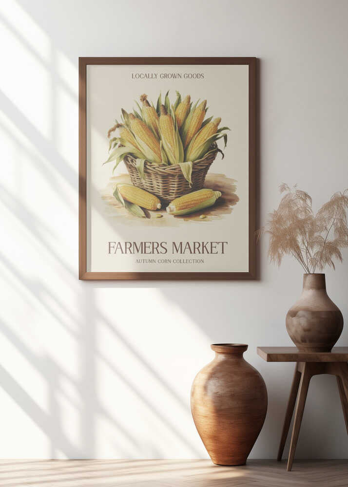 Farmers Market Corn Poster