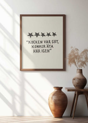 Kocken Var Söt Poster