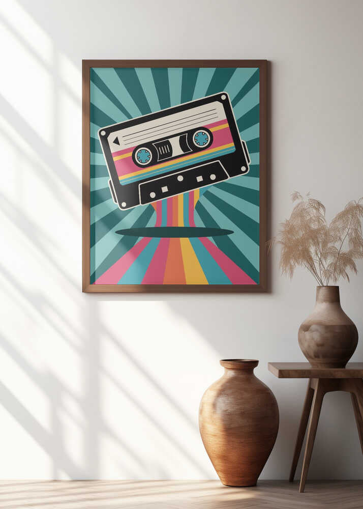 Colorful Cassette Poster