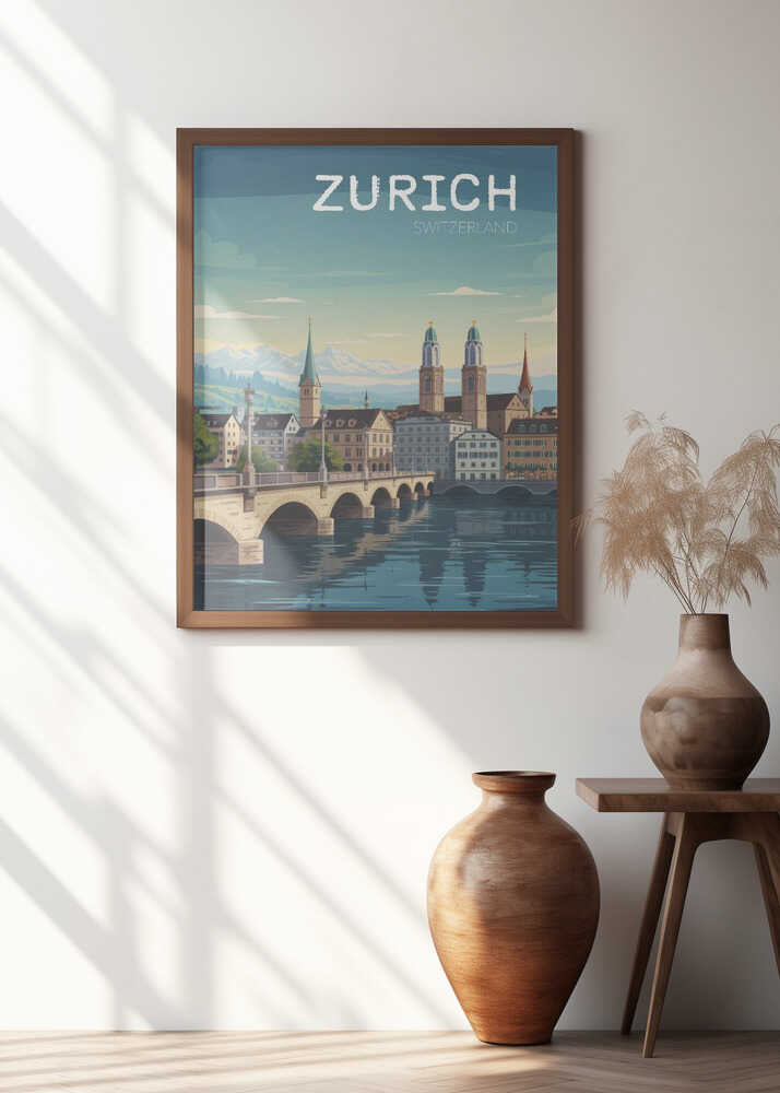 Zurich Travel Poster Poster