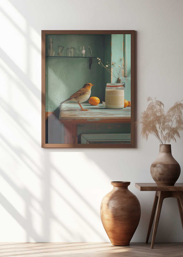 Country Morning Bird Poster