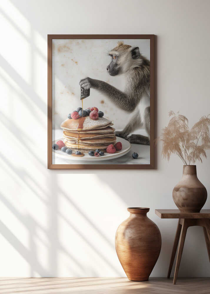 Monkey Maple Morning Poster