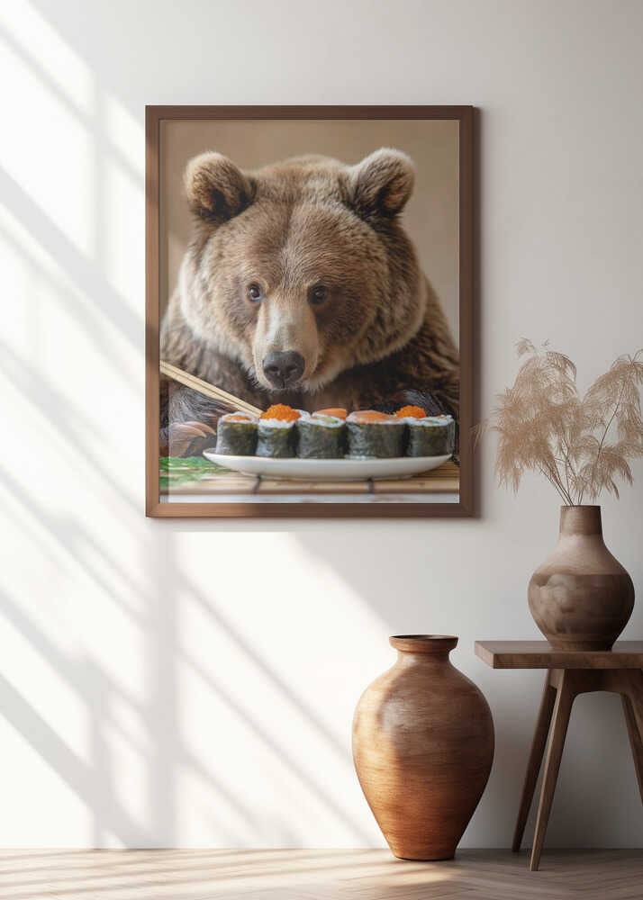 Bears Sushi Feast Poster