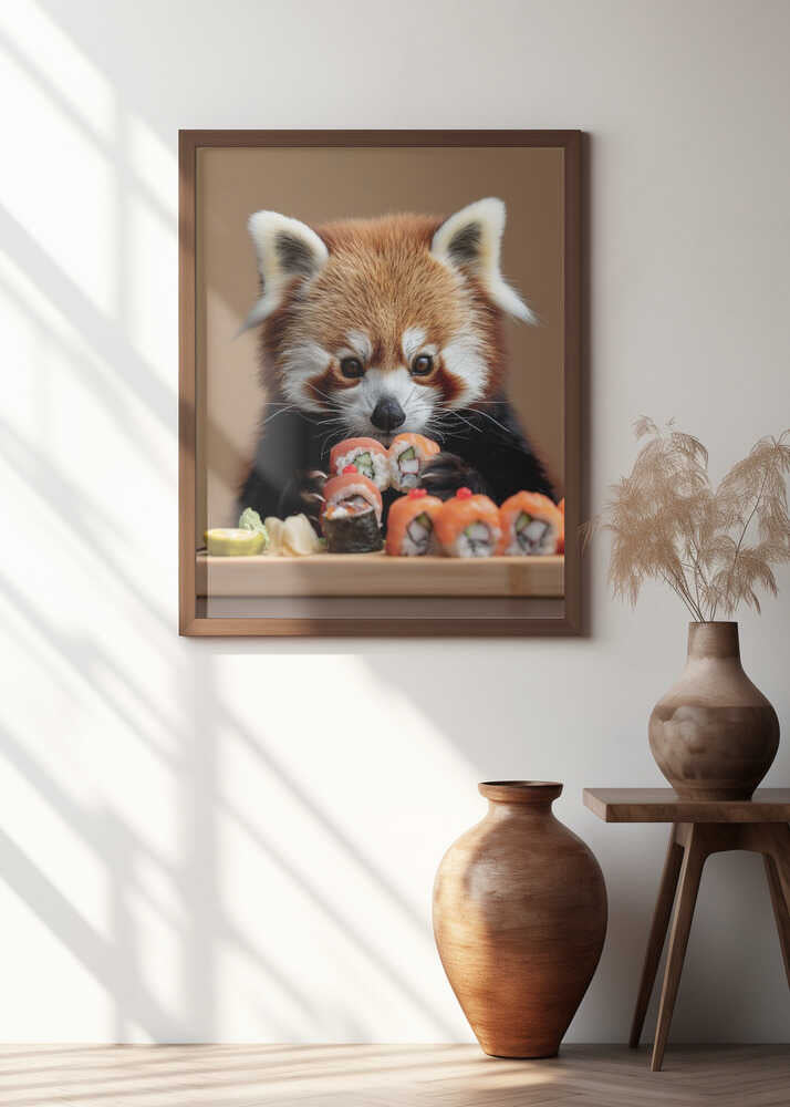 Red Panda Sushi Adventure Poster