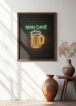 Man Cave Neon Sign No 2 Poster