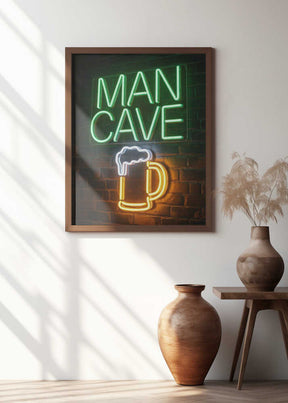 Man Cave Neon Sign No 1 Poster