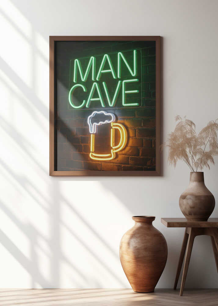 Man Cave Neon Sign No 1 Poster