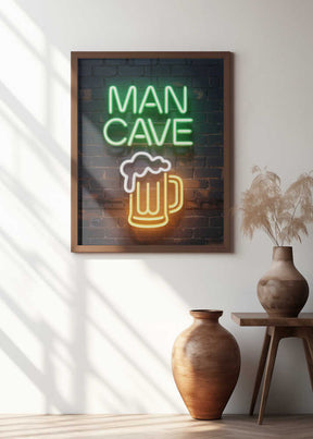 Man Cave Neon Sign No 3 Poster