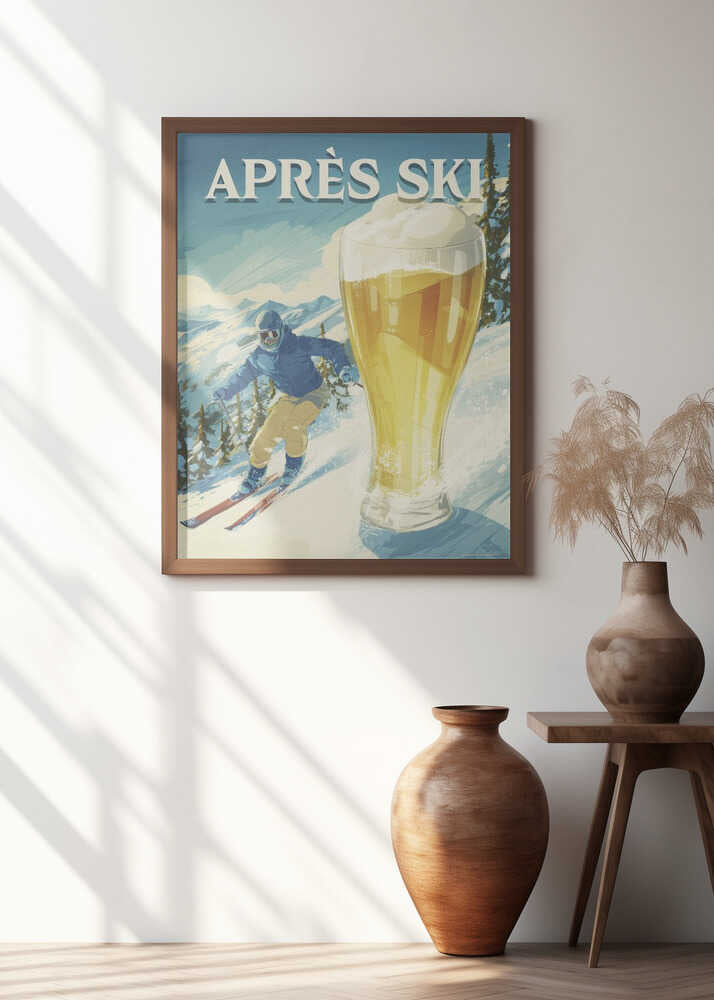 Apres Ski Retro Poster
