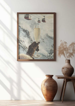 Bubbly Skiing Poster