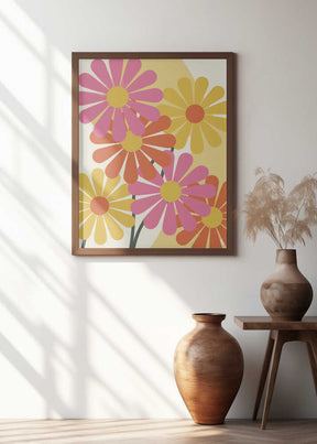 Happy Flowers Poster