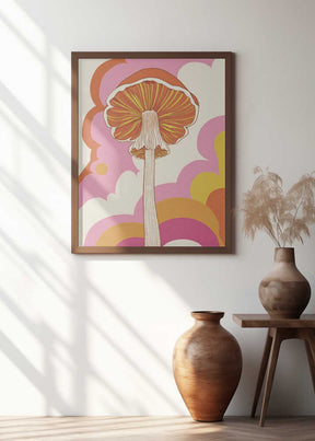 Retro Mushroom Poster