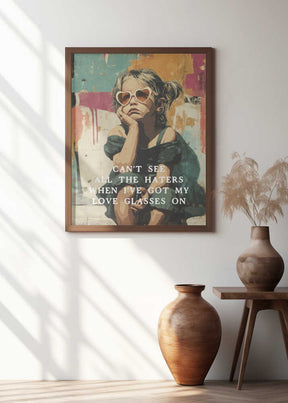 Love Glasses On Poster