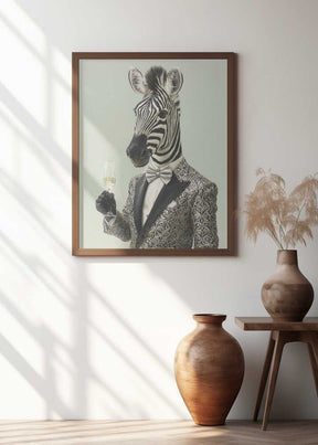 Zebra In Tuxedo Jacket Poster