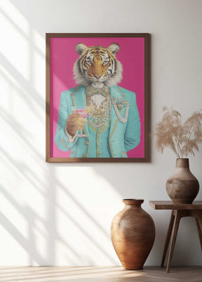Cocktail Tiger Poster