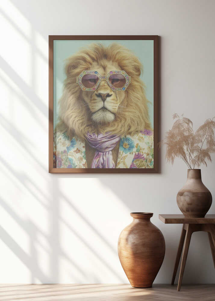 Groovy Lion Poster