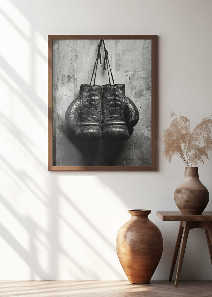 Retro Boxing Gloves Poster